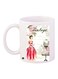 Vintage Printed Coffee Mug White/Red/Black 11ounce