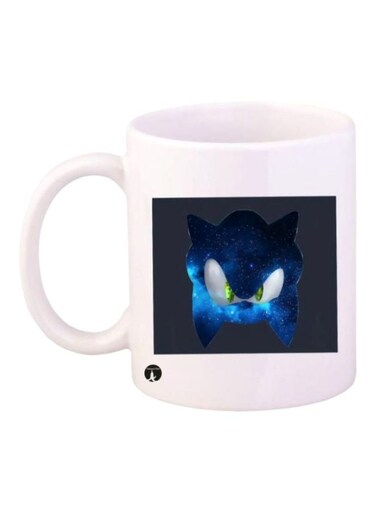 Sonic Hedgehog Printed Mug White/Grey/Blue