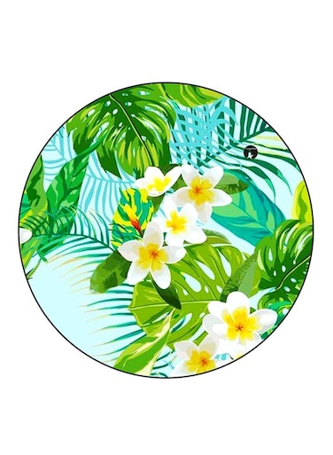 Flowers Printed Fridge Magnet Round Multicolour