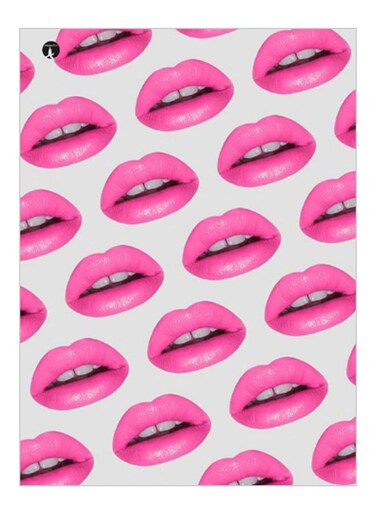 Printed Decorative Plate Pink/White 20cm