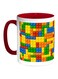 Cubes Printed Coffee Mug Red/White/Yellow