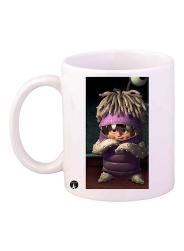 Monsters Inc Printed Mug White/Purple/Grey Standard Size