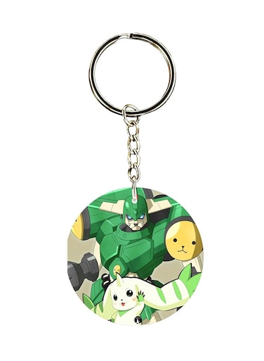 Anime Digimon Double Side Printed Keychain