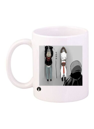 Assassin's Creed Video Game Printed Mug White/Black/Grey