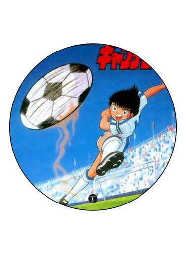 Anime Captain Majid Themed Printed Fridge Magnet Blue/White/Red