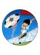 Anime Captain Majid Themed Printed Fridge Magnet Blue/White/Red