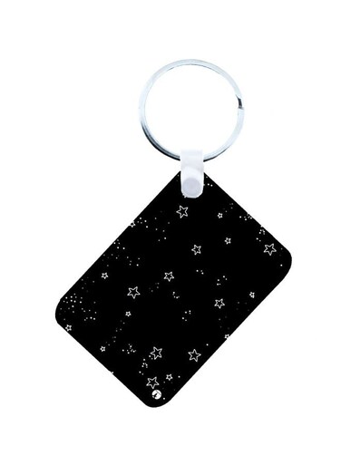 Stars Printed Keychain Black/White