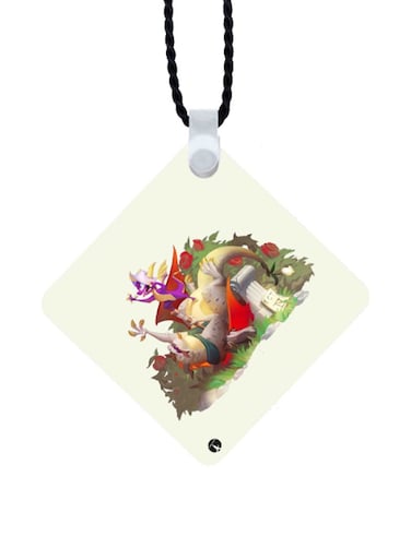 Spyro Printed Car Mirror Pendant