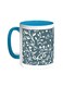 Decorative - Tree Paper Printed Coffee Mug Turquoise/White 11ounce