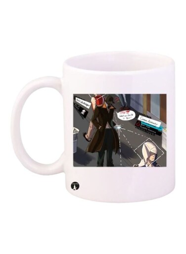Comics Characters Printed Mug White/Black/Blue