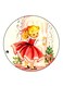 Girl Printed Fridge Magnet Multicolour