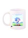 Sonic Video Game Printed Mug White/Blue/Green Standard Size