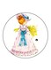 Girl Printed Fridge Magnet Multicolour