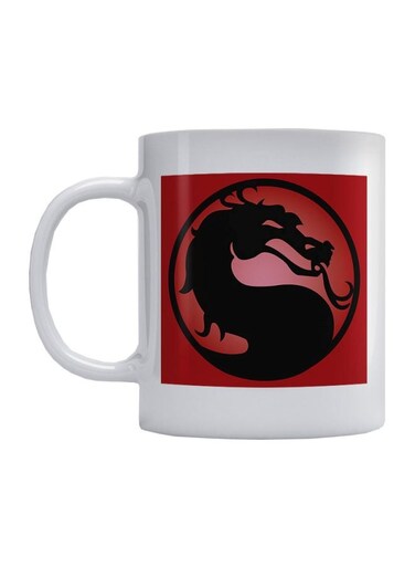 Mortal Kombat Printed Coffee Mug White/Red/Black