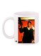 Printed Ceramic Coffee Mug White/Black/Red