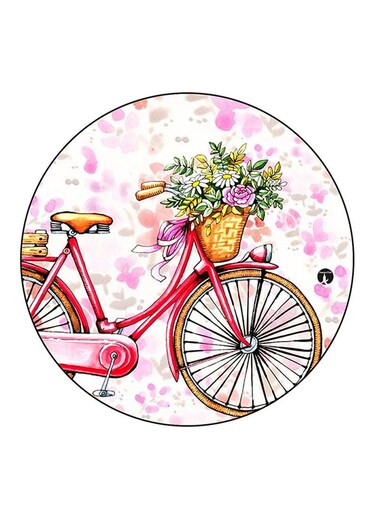 Bike Printed Fridge Magnet Multicolour