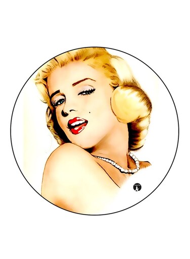 Vintage Art Printed Fridge Magnet Round Multicolour