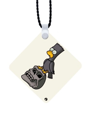 Simpsons Printed Car Mirror Pendant