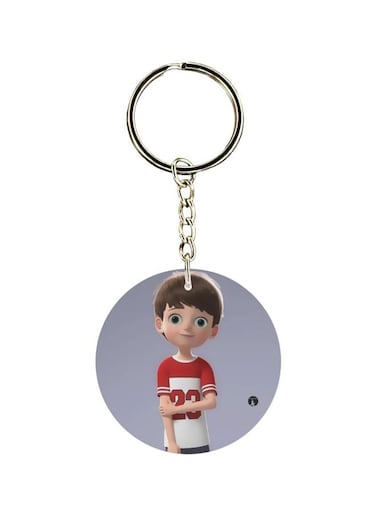 Boy Printed Double Sided Keychain