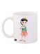 Mulan Printed Mug White/Green/Peach