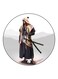 Warrior Printed Fridge Magnet Grey/Black/Beige 5.5cm