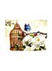 Nature And Life Themed Metallic Plate Beige/Yellow/White 20x15cm