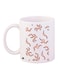 Printed Ceramic Coffee Mug White/Beige 11ounce