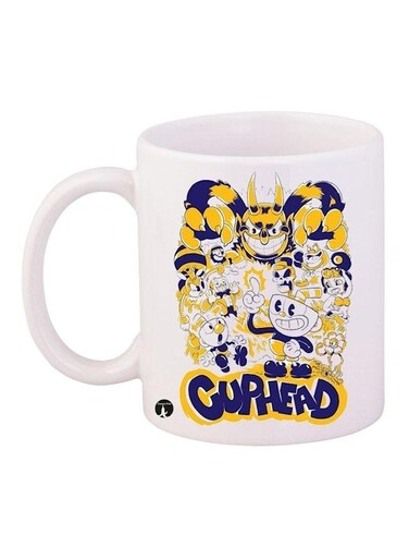 Printed Coffee Mug White/Yellow