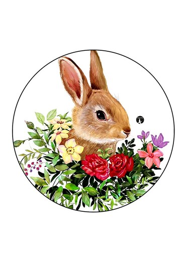 Rat Printed Fridge Magnet Multicolour 5.5 x 5.5cm