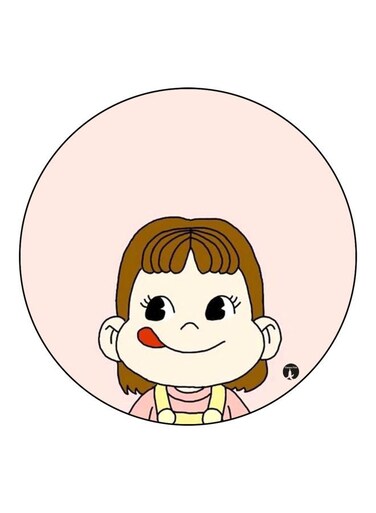 Cartoon Girl Printed Fridge Magnet Pink/Brown/Yellow 5.5cm