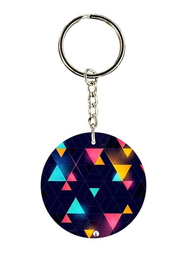 Triangles Printed Keychain