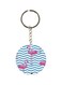 Flamingo Printed Single Sided Keychain