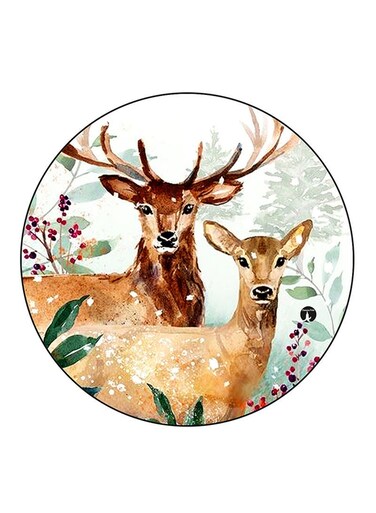 Deers Printed Fridge Magnet Multicolour
