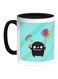 Joy Of Eid Printed Coffee Mug Blue/White/Black 11ounce
