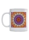 Mandala Printed Coffee Mug White/Pink/Blue 350ml