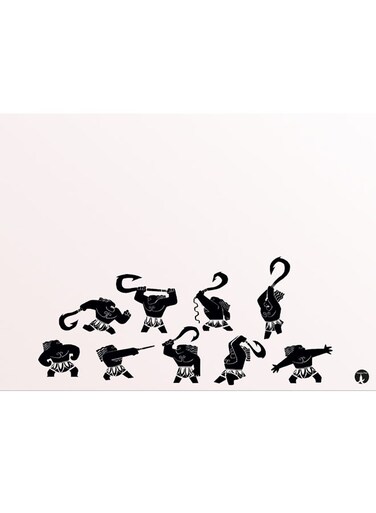 Metal Plate Of Disney Poster Pink/Black