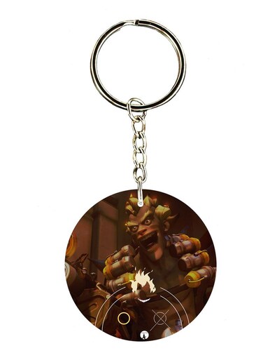 Video Game Overwatch Double Side Printed Keychain