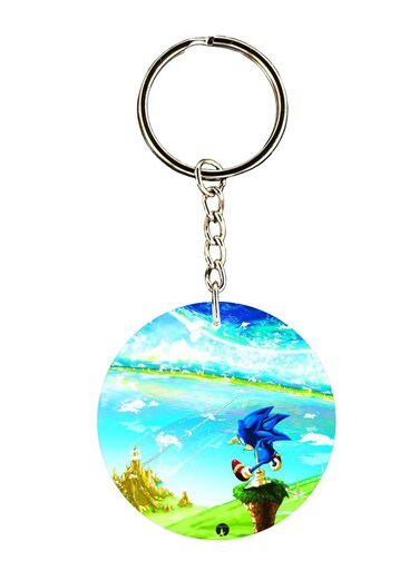 Sonic Printed Keychain