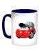 Cartoon Characters Car Printed Coffee Mug Blue/White/Red