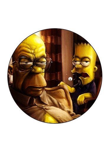 The Simpsons Printed Fridge Magnet Multicolour 5.5 x 5.5cm