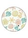 Flowers Printed Fridge Magnet Round Multicolour