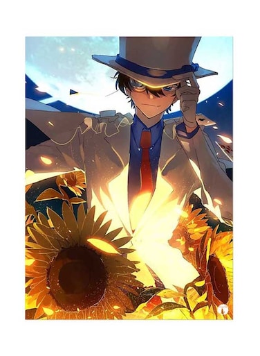 Metal Plate Of The Anime Detective Conan Poster Multicolour