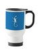 Lizard Printed Travel Mug White/Blue 13centimeter