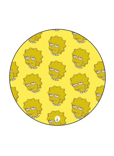Simpsons Printed Fridge Magnet Round Multicolour