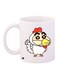 Cartoon Bird Printed Coffee Mug White/Yellow/Orange