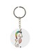 Unicorn Printed Double Sided Keychain