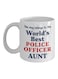 World's Best Police Officer Aunt Printed Coffee Mug White/Blue/Red 325ml