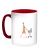 Mother And Child Printed Coffee Mug Red/White/Orange