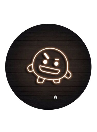 Funny Face Printed Fridge Magnet Round Multicolour