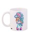 Cartoon Girl Printed Coffee Mug White/Blue/Pink 11ounce
